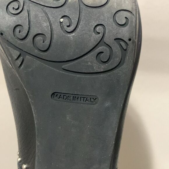 Brighton Vixon Chunky Black Slip On Heels Size 8 - Picture 6 of 8